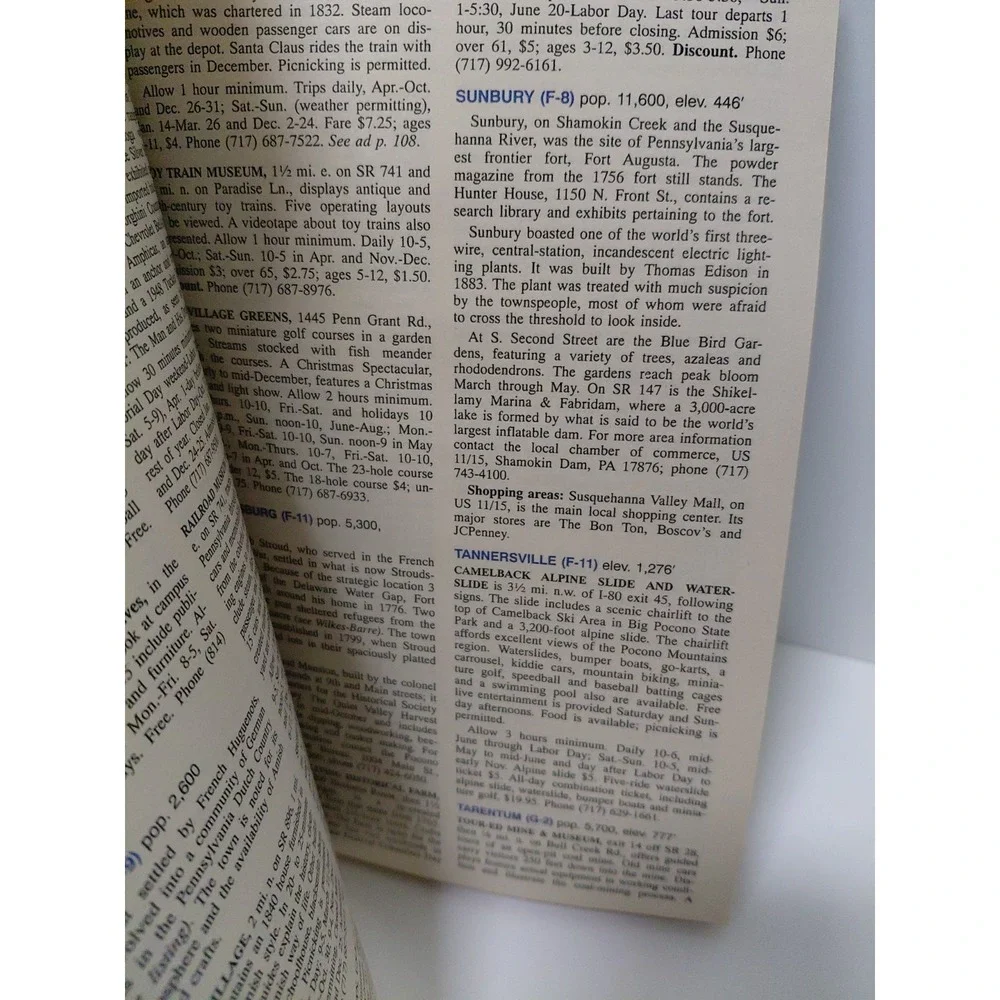 AAA New Jersey Pennsylvania‎ Tour Book 1994 Vintage Travel Ephemera Paperback